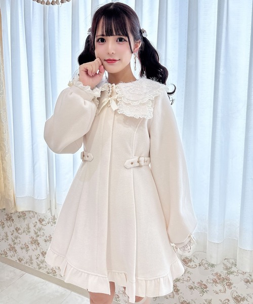 ROJITA（ロジータ） コート アウター フェザーレースリボン衿コート