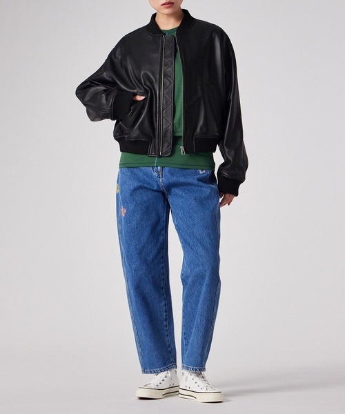 PS Paul Smith ma1 ma-1 ウィメンズ ラムレザー MA-1 ブルゾン