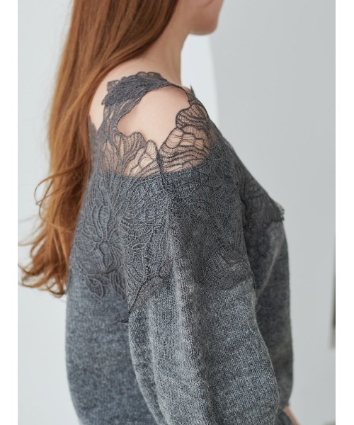 SNIDEL（スナイデル） ニット セーター レーストリミングニットプル