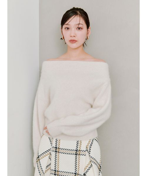 SNIDEL（スナイデル） ニット セーター フォックスアルパカオフショル