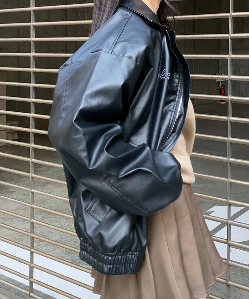 lilful ブルゾン アウター ストリート Y2Kデザイン ダブルジップ