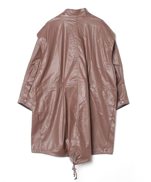 モッズコート コート 2WAYフェイクレザーモッズコート レディース