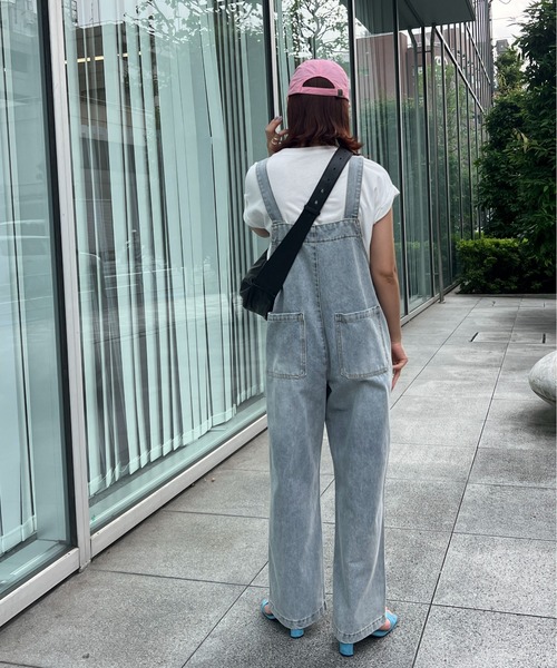 サロペット オーバーオール 「XSサイズあり」フロントジップデニム