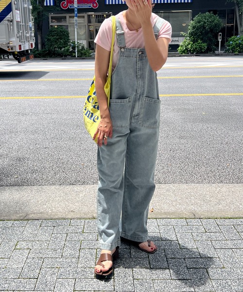 サロペット オーバーオール 「XSサイズあり」フロントジップデニム