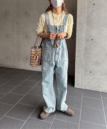 サロペット オーバーオール 「XSサイズあり」フロントジップデニム