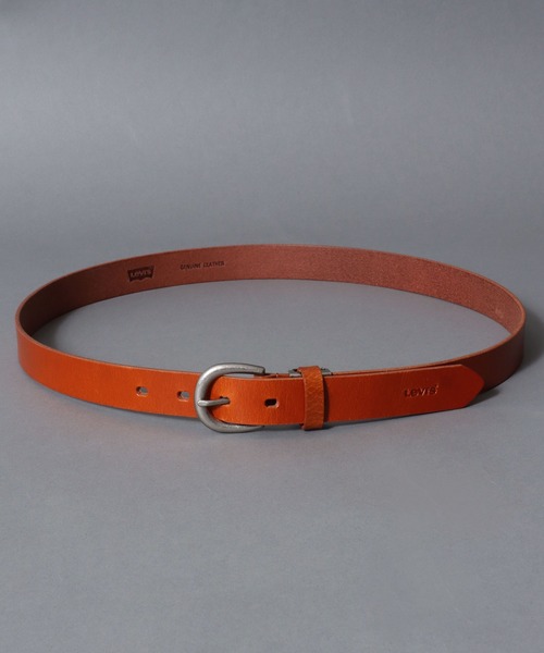 Levi's（リーバイス） ベルト 本革 帆型バックル 25mm ナロー レザー