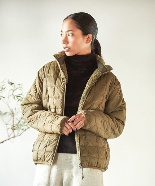 TAION（タイオン） ダウンコート ダウンジャケット ダウン×ボア