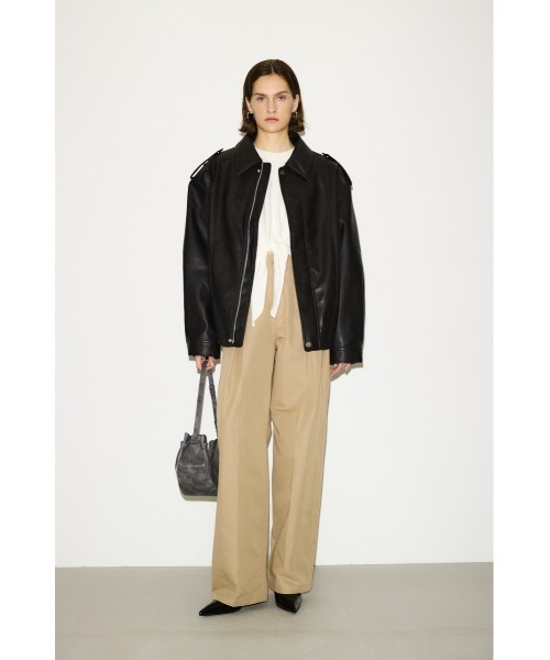 THROW by SLY レザージャケット ライダース PAD IN F/LEATHER JK