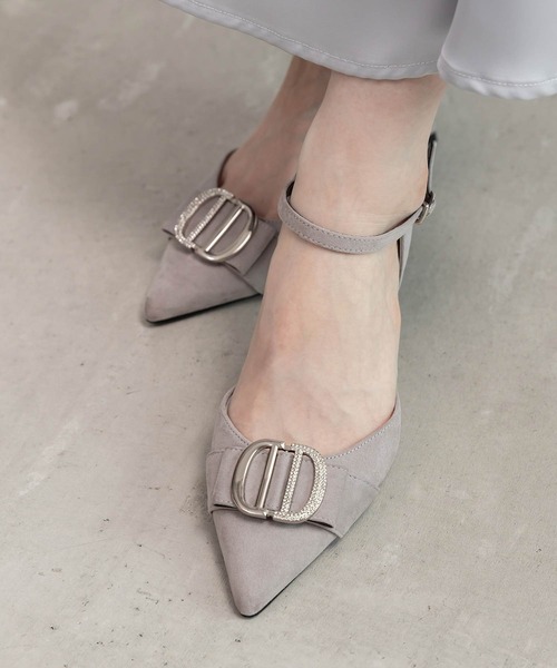 RANDA（ランダ） パンプス ビジューパーツストラップパンプス