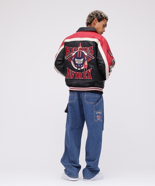 AVIREX（アヴィレックス） スタジャン VARSITY JACKET RED AXES / バー