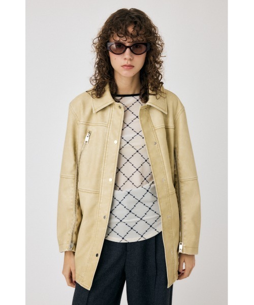 MOUSSY（マウジー） コート アウター AGED F/LEATHER MIDDLE