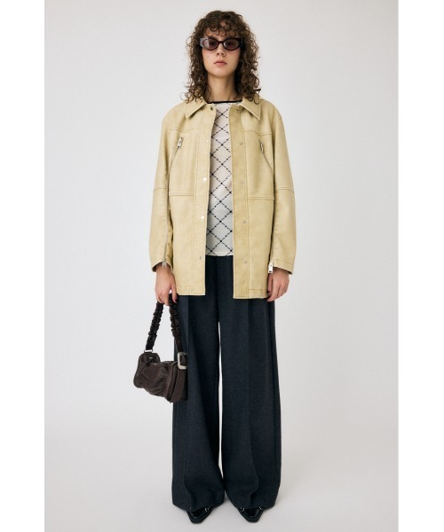 MOUSSY（マウジー） コート アウター AGED F/LEATHER MIDDLE