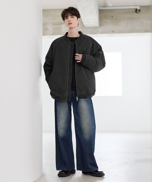 ASTRONOMY ma1 ma-1 ヴィンテージ加工ビッグMA-1ボンバージャケット