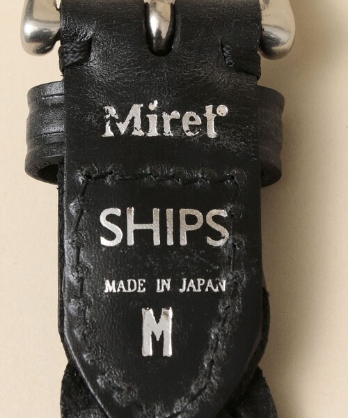 SHIPS（シップス） ベルト SHIPS: レザー メッシュ ベルト メンズ