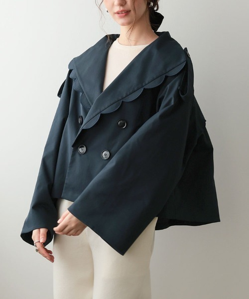 DONOBAN（ドノバン） カバーオール スカラップショートトレンチ