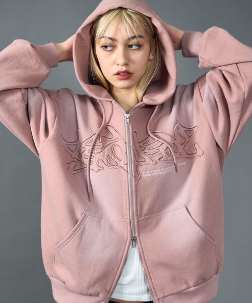 SEQUENZE 「SEQUENZ」 ジップアップパーカー SMALL ピンク系その他2