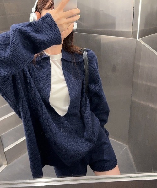 ALMO セットアップ 「LAMPOON」スキッパーニットセットアップ