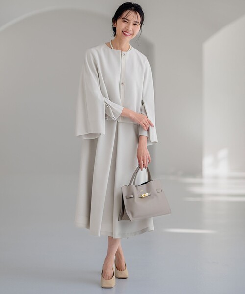 ジャケット ノーカラージャケット 「VERYコラボ 」トリアセ ダブル