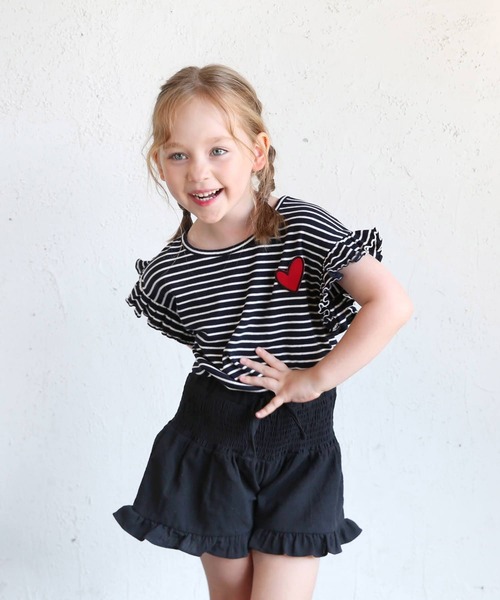 Rora（ローラ） パンツ エマ 黒 キュロット パンツ キッズ 子供服