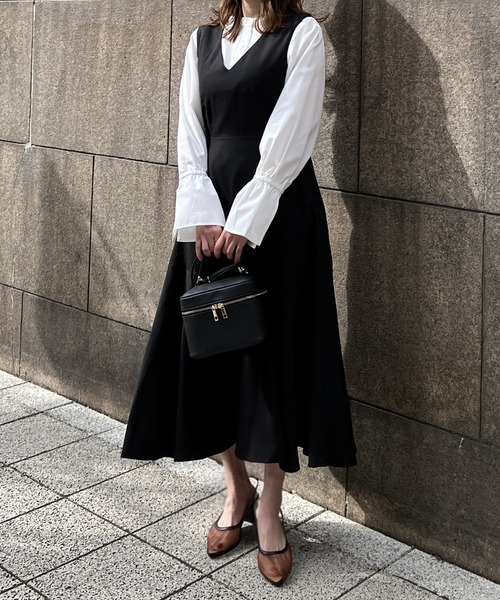 KOBE LETTUCE（神戸レタス） ジャンパースカート マーメイドVネック