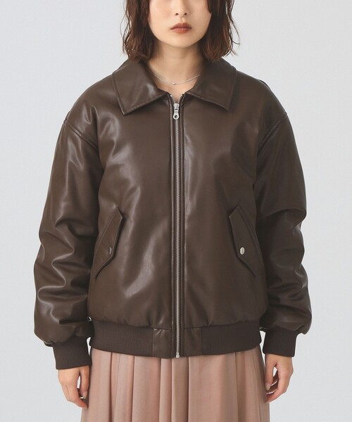 Ray BEAMS（レイ ビームス） ブルゾン アウター フェイクレザー