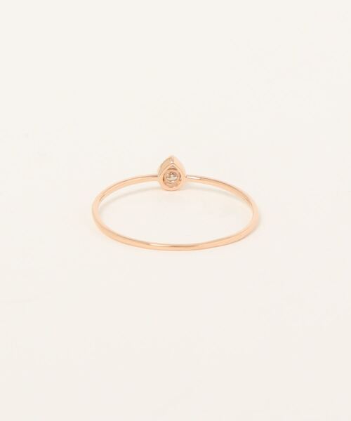 con affetto 指輪 リング K18ダイヤドロップシェイプリング レディース