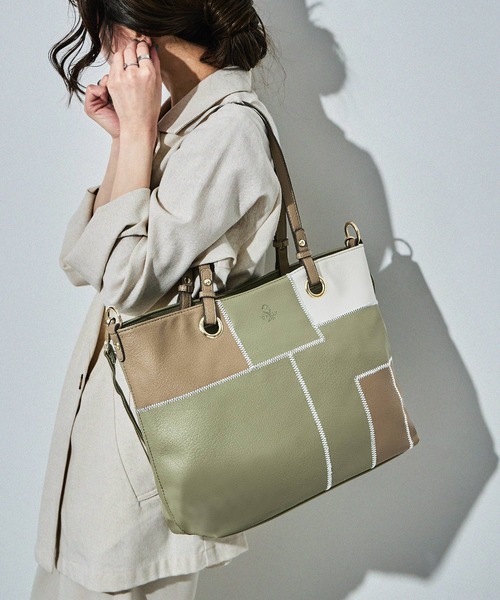 D.KELLY（ディーケリー） トートバッグ パッチワークデザイントート