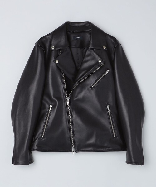 SHIPS（シップス） 革ジャン ライダース SHIPS: ラムレザー ダブル