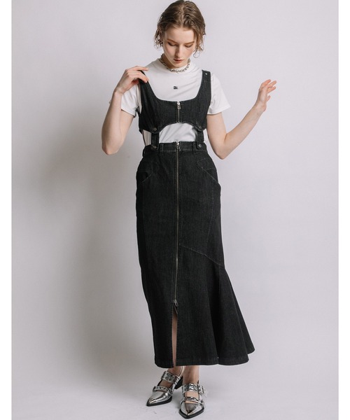 AULA AILA（アウラ アイラ） ジャンパースカート 2WAYデニムジャンパー