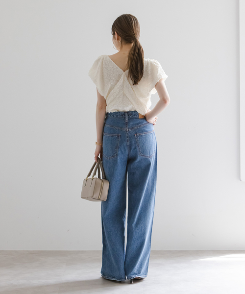 NOBLE（ノーブル） ブラウス シャツ 「洗える」レオパードジャガード