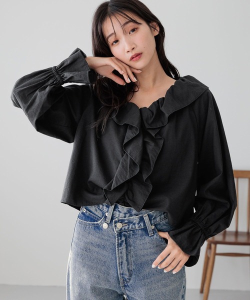 LOWRYS FARM（ローリーズファーム） ブラウス シャツ 2WAYフリル