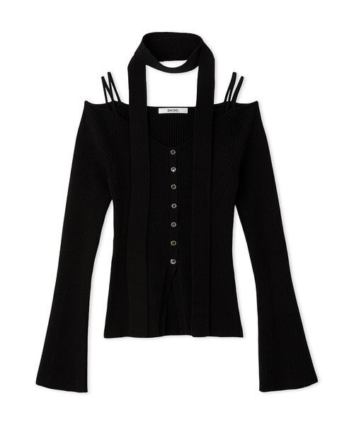 SNIDEL（スナイデル） ニット セーター タイ付きニットプルオーバー