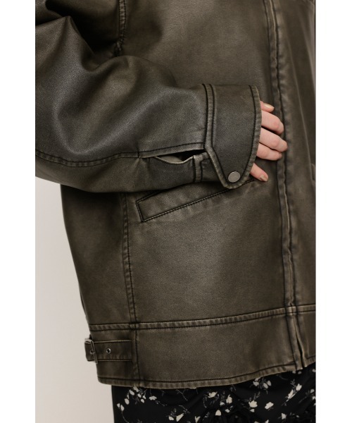 SLY（スライ） レザージャケット ライダース VINTAGE BOXY F/LEATHER