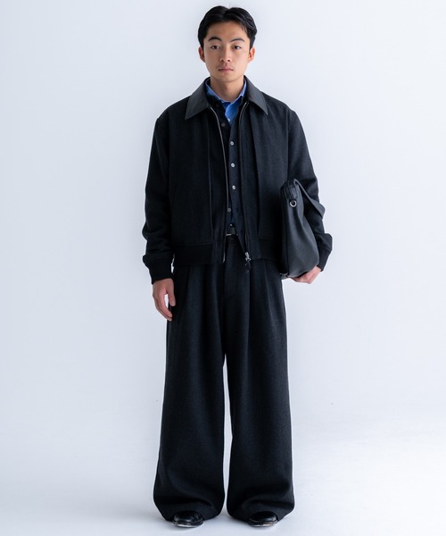 SINSS ブルゾン アウター Tweed short blouson / ツイードショート