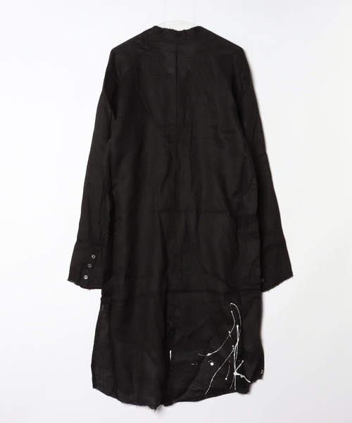 KMRii（ケムリ） シャツ KMRii/ケムリ/Splash Linen Long Shirt メンズ