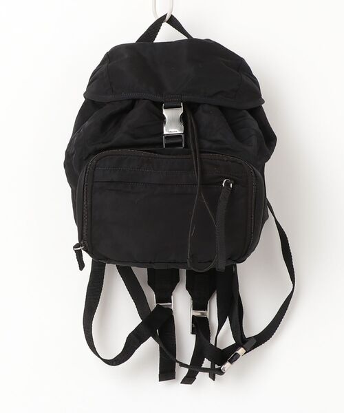 PRADA（プラダ） ナイロン 三角ロゴ リュック - ブラック レディース