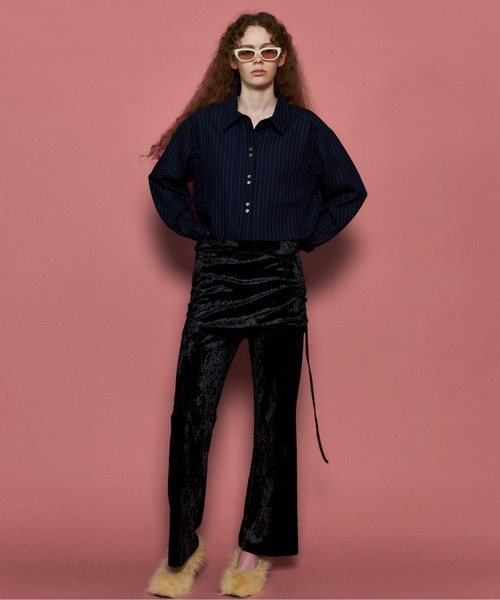 MAISON SPECIAL（メゾンスペシャル） ブラウス シャツ Tuck Stripe
