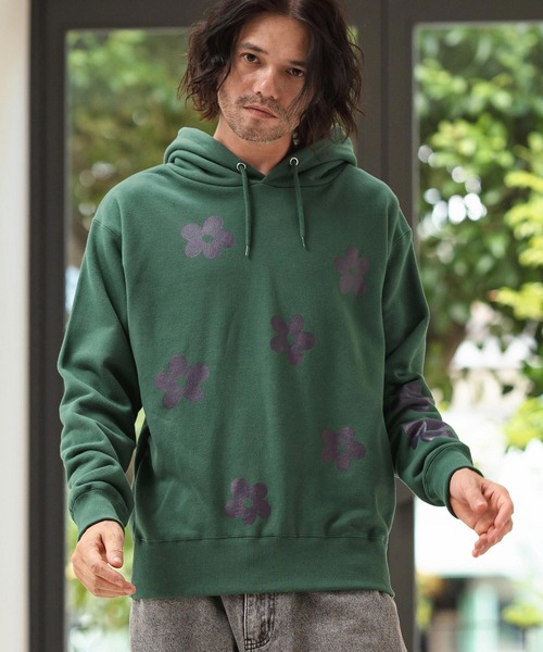 CAMBIO（カンビオ） パーカー mpa3585-プリント裏毛プルパーカー