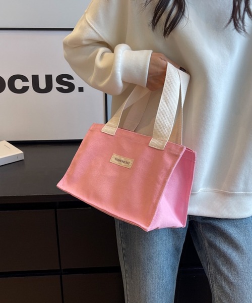 Mignonjour トートバッグ Mignonjour/配色バイカラーミニトートバッグ