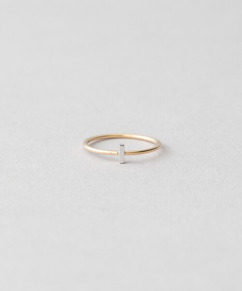 Jouete（ジュエッテ） 指輪 リング K10 ピンキーリング バー コンビ