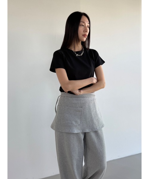 Didot.showroom スウェットパンツ ジャージ レイヤーエプロンSET