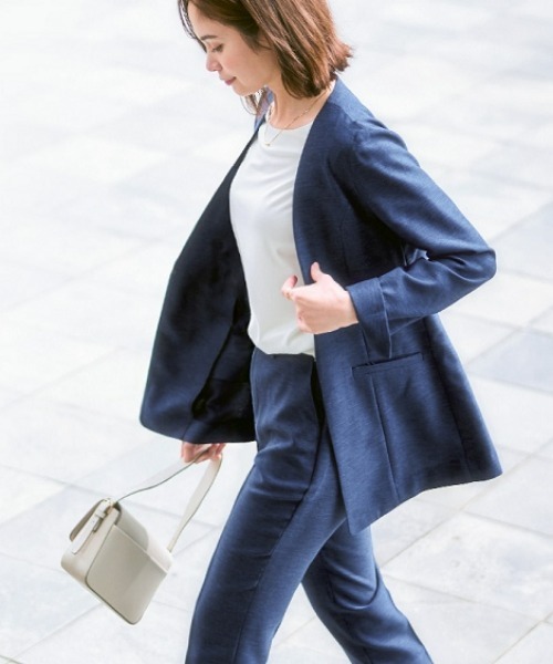 7days Life Styling セットアップ 「洗える」リネンライク ストレッチ