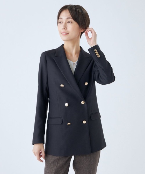 SUIT SELECT ジャケット テーラードジャケット 「秋冬」6釦2掛けダブル