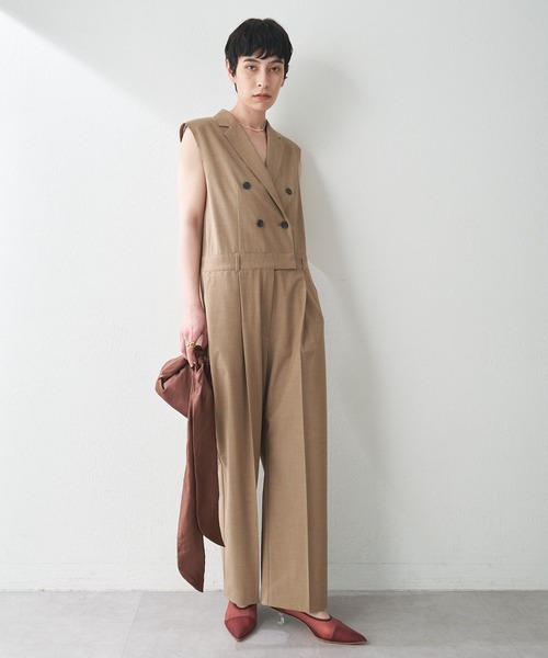 THE PAUSE オールインワン 「THE PAUSE」テーラーカラーノースリーブ