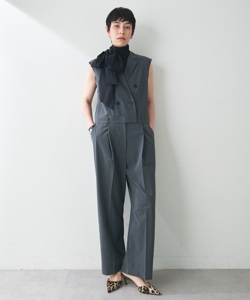 THE PAUSE オールインワン 「THE PAUSE」テーラーカラーノースリーブ