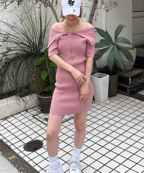 SPIRALGIRL（スパイラルガール） ワンピース ビックカラーフルジップ