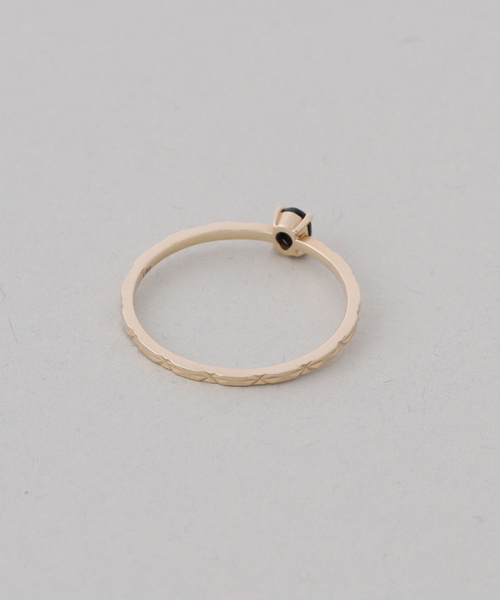 Lilas 指輪 リング オーバルオニキスカットリングK10 レディース