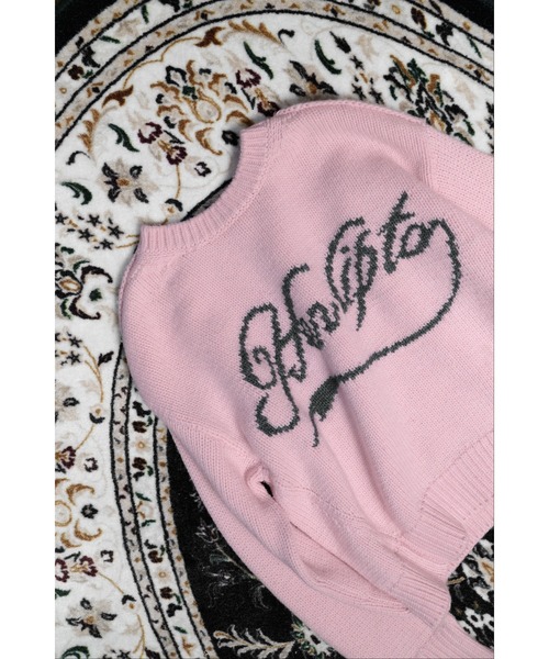 Her lip to ニット セーター Loved one Logo Jacquard Knit レディース