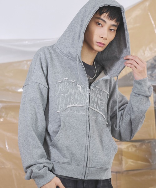 パーカー THRASHER×MSG/スラッシャー 別注 ヘビーウェイト裏毛パッチ