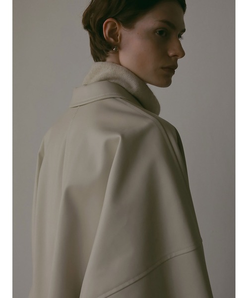 HER. ブルゾン アウター 合皮ビッグCPOジャケット レディース